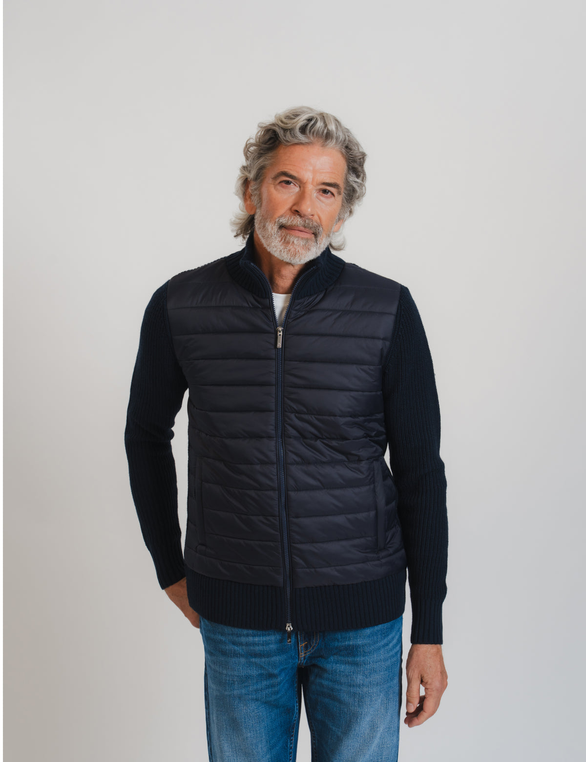 Sport Cardigan - Marinblå