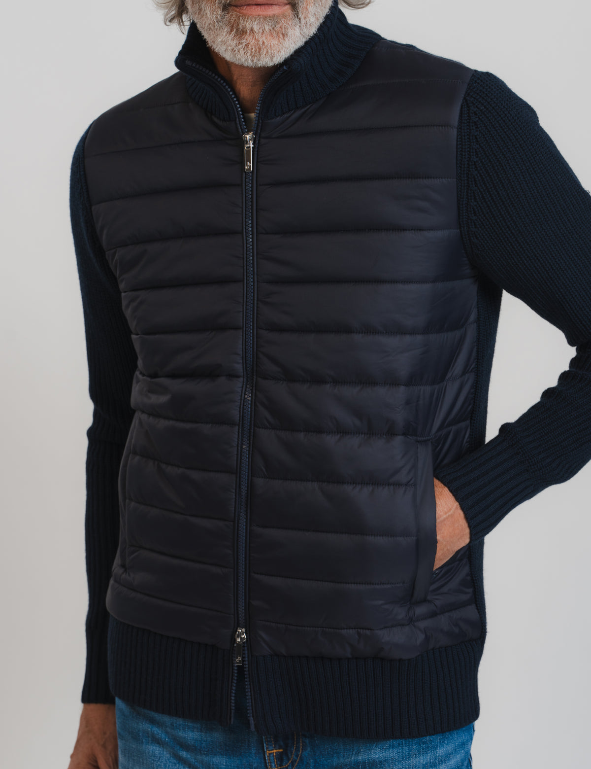 Sport Cardigan - Marinblå