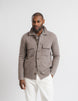 Stickad Overshirt - Brun