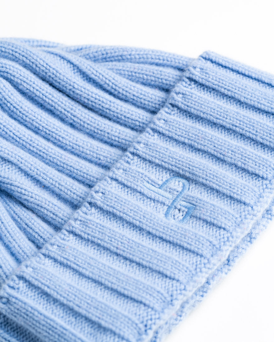 Ribbed BA Beanie - Azure Blue