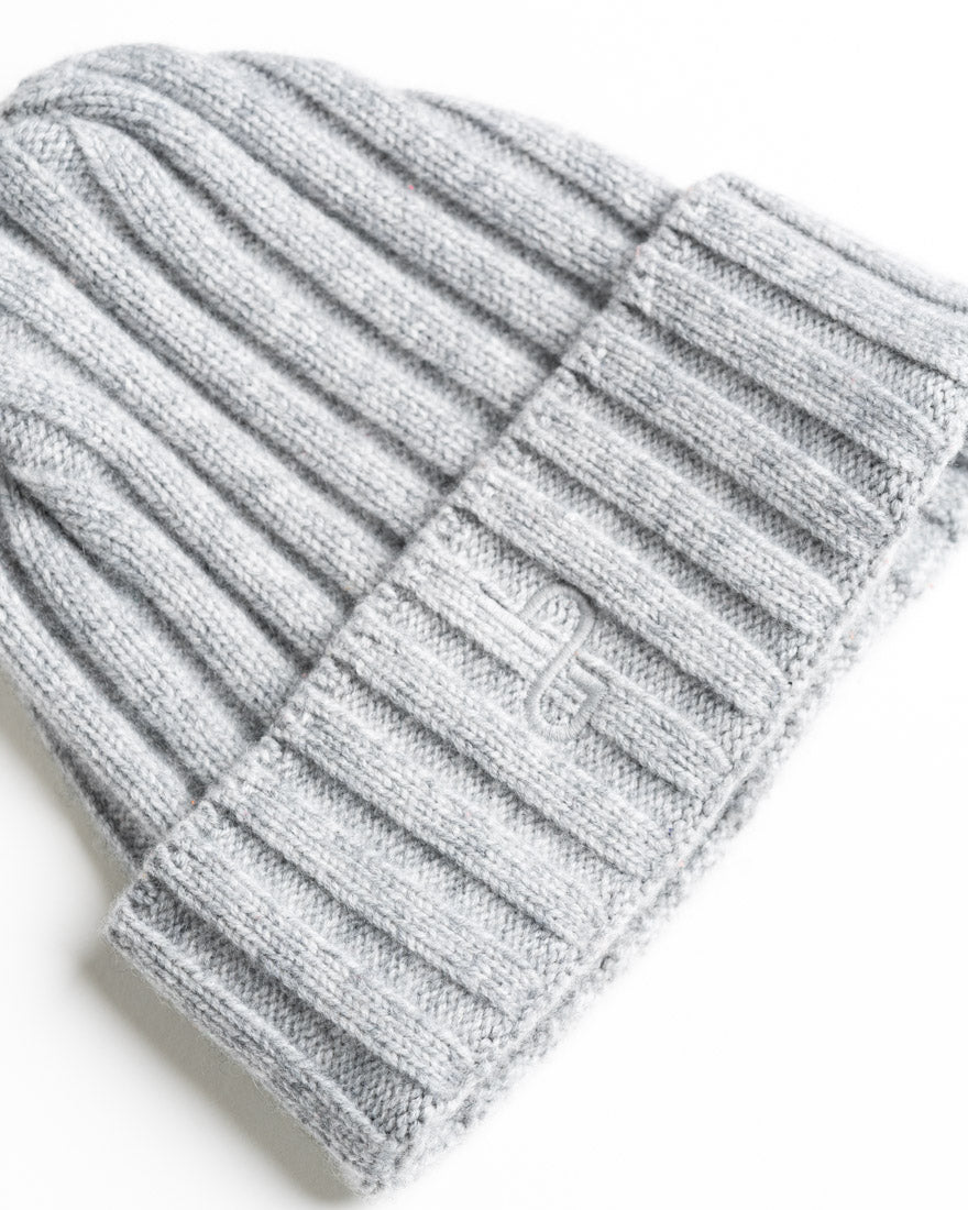 Ribbed BA Beanie - Grey