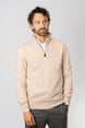 Half Zip Cashmere Sweater - Beige