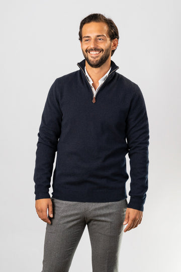 Half Zip Sweater - Navy