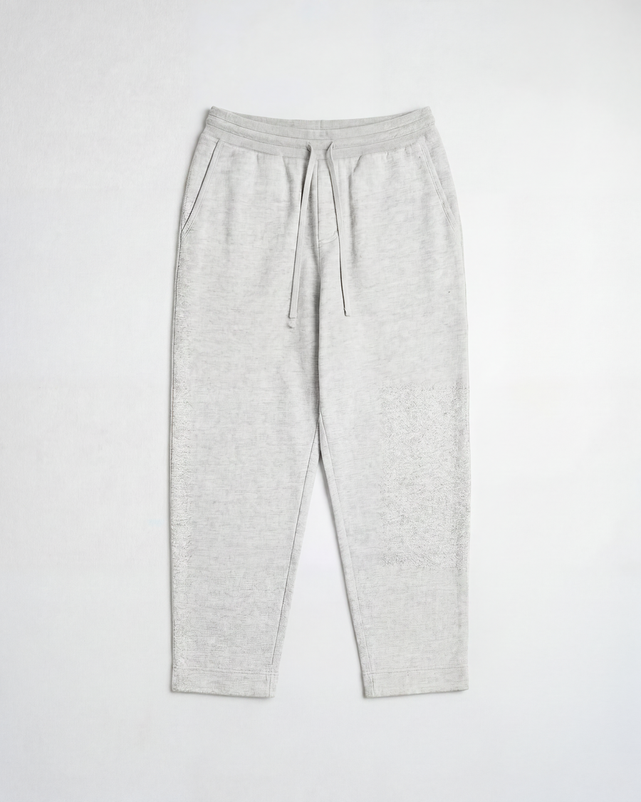Cotton Knitted Pants - Light Grey