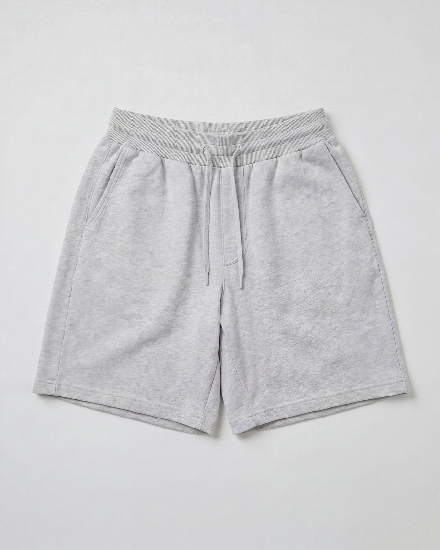 Cotton Knitted Shorts - Light Grey