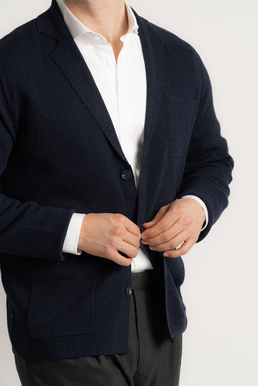 Merino Riviera Blazer - Navy