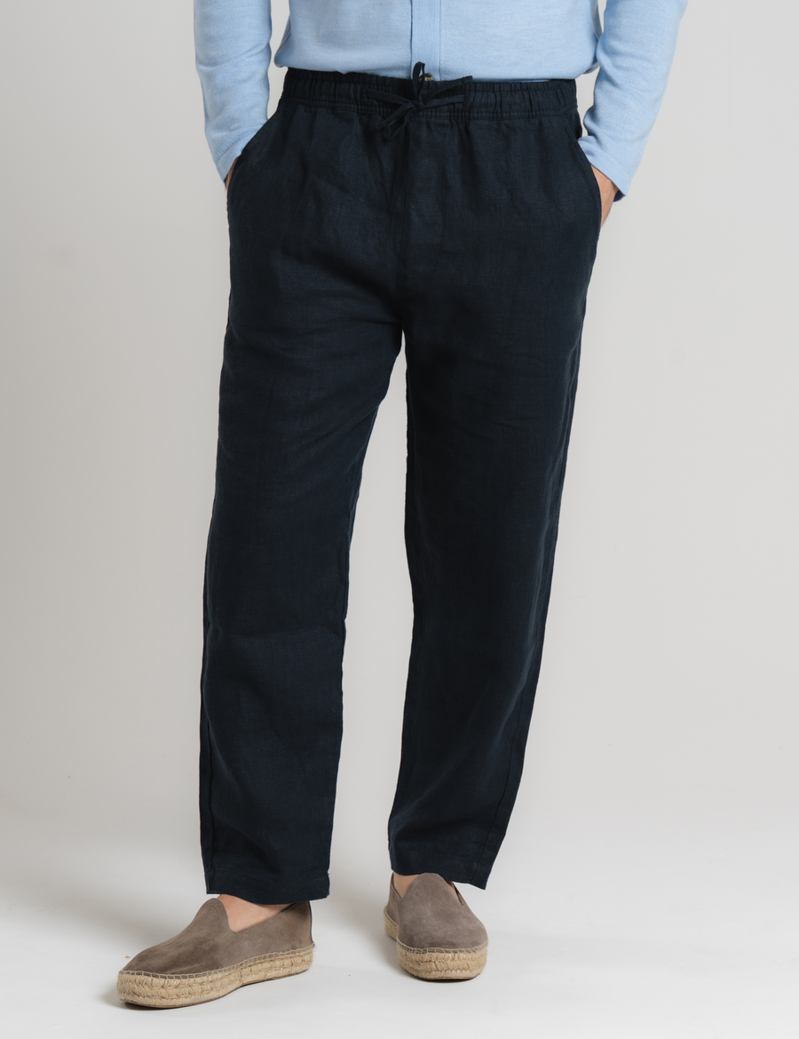 Linen Pants - Navy