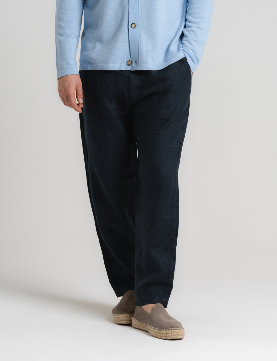 Linen Pants - Navy