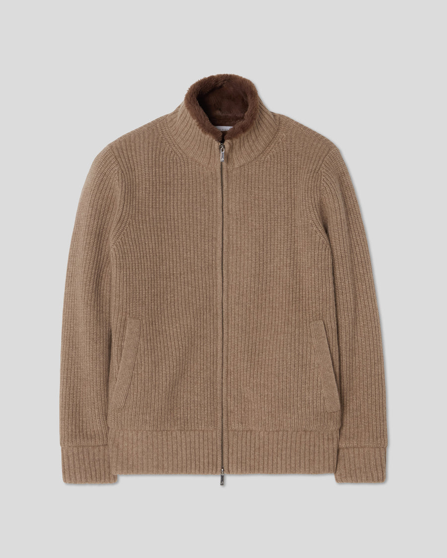 Alpine Cashmere Jacket - Taupe