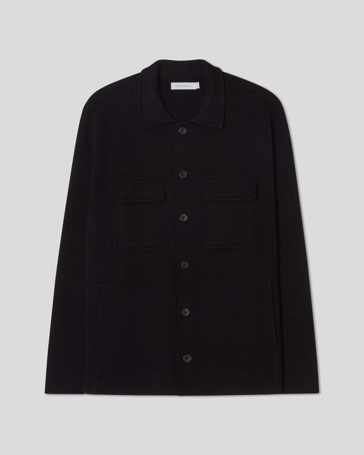 Stickad Overshirt - Svart 