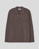 Stickad Overshirt - Brun
