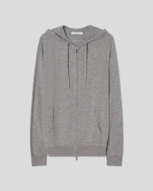 Royal Cashmere Zip Hoodie - Grey