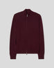 Cashfeel Merino Zip Cardigan - Burgundy