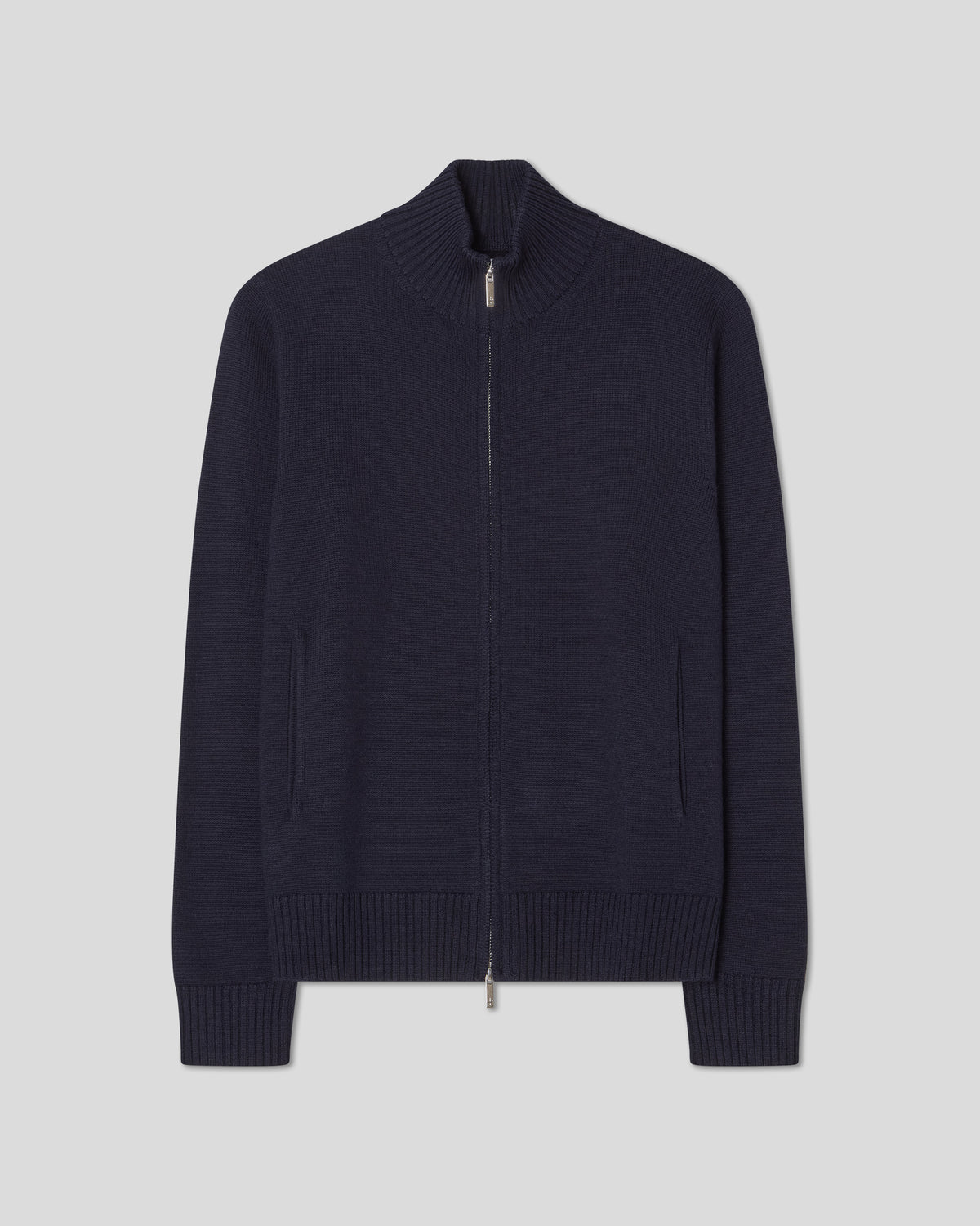 Cashfeel Merino Zip Cardigan - Marinblå
