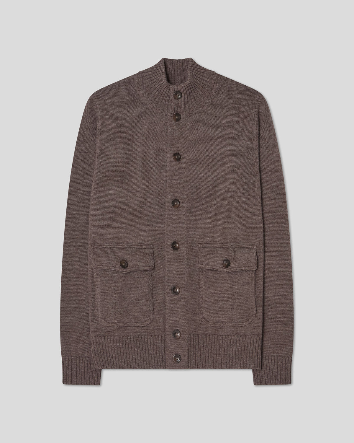 Bomber Cardigan - Brun