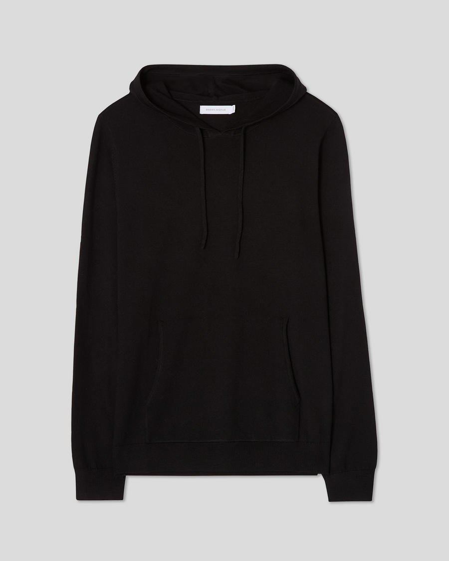 Cashfeel Merino Hoodie - Black