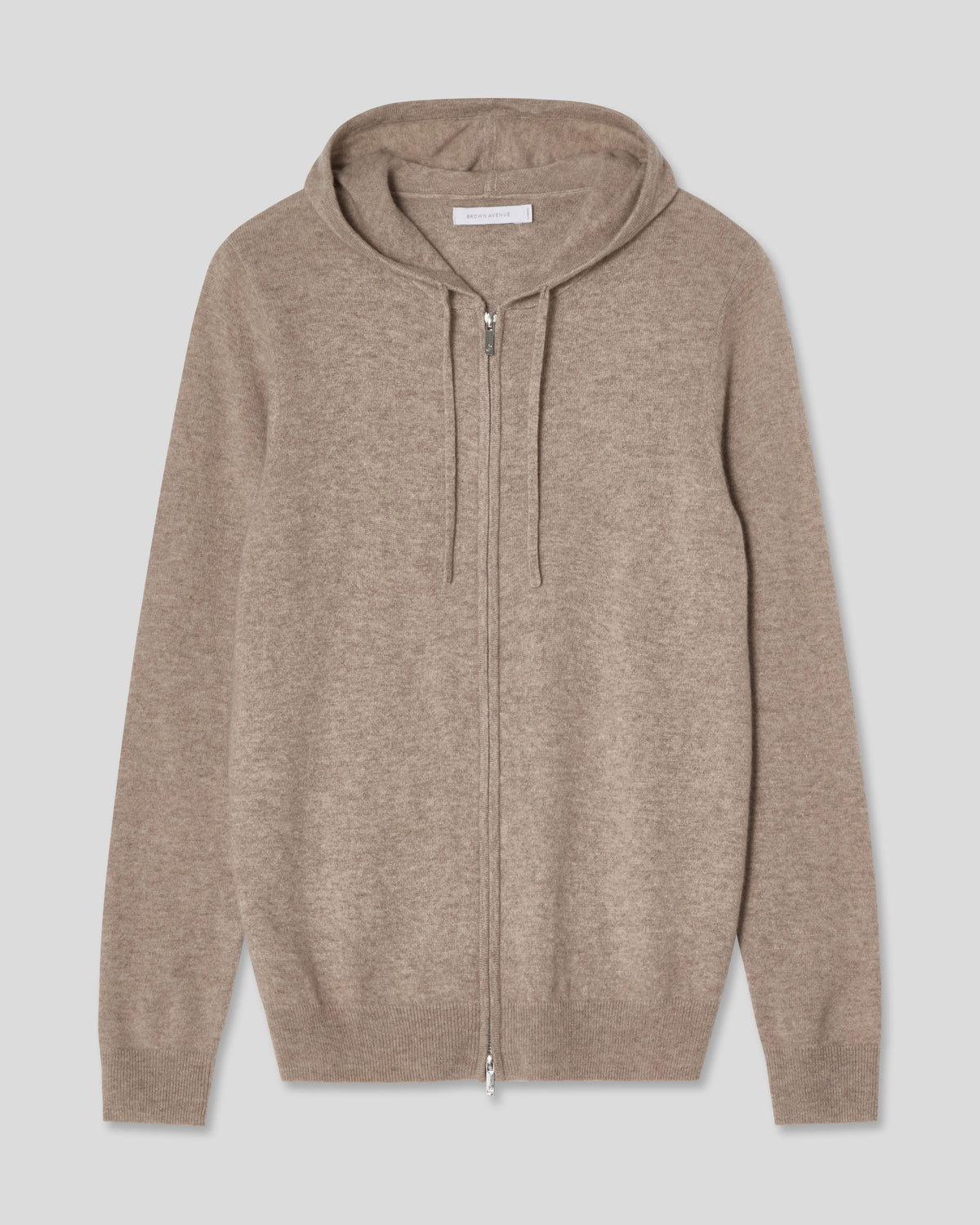 Royal Cashmere Zip Hoodie - Taupe – Brown Avenue