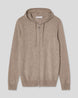 Royal Kashmir Zip Hoodie - Taupe