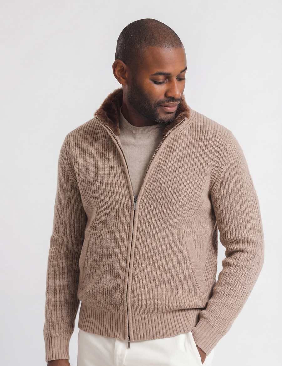 Megeve Cardigan - Taupe