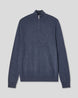 Half zip Ull Kashmir - Jeans Blå