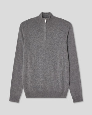 Half Zip Ull Kashmir - Grå