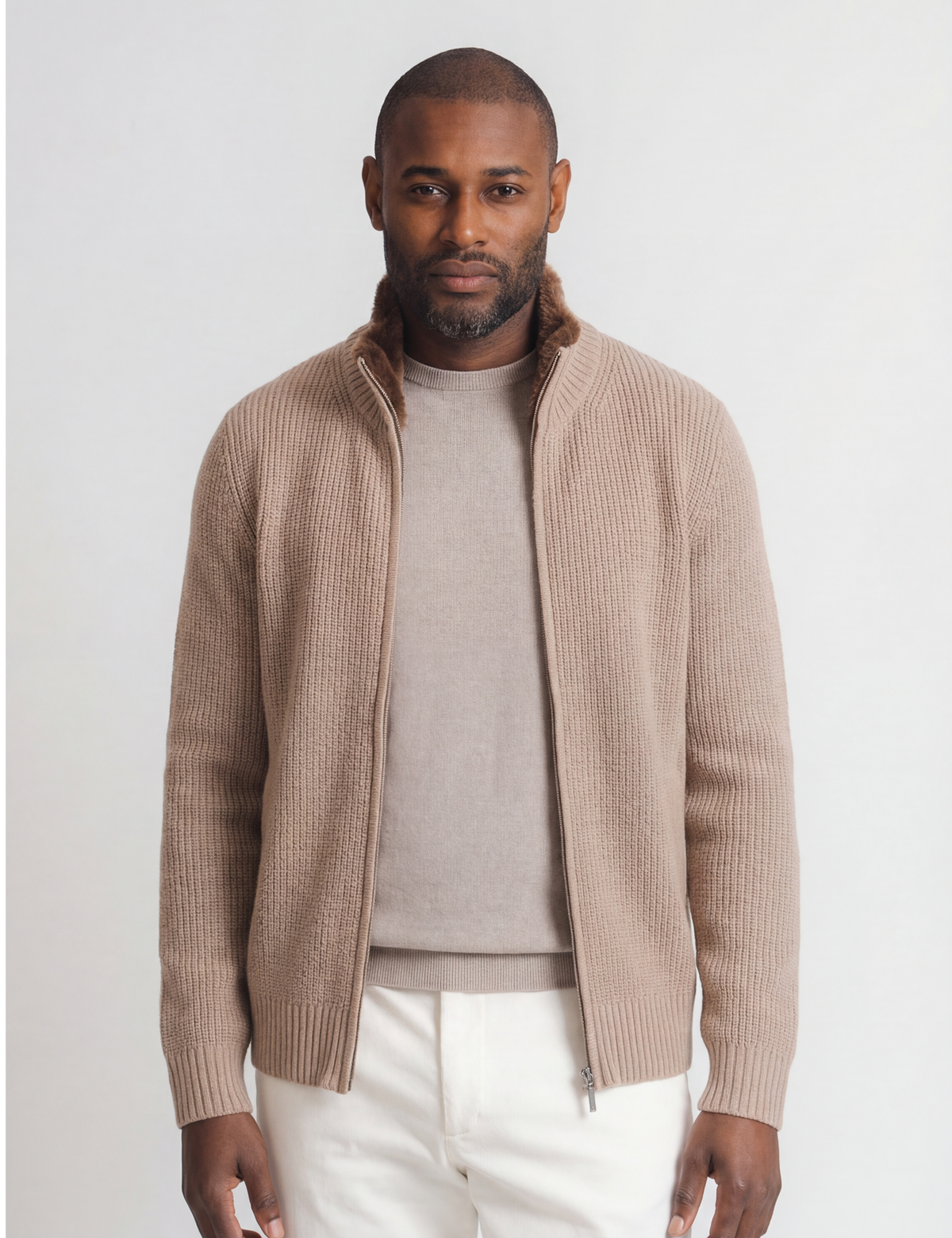 Megeve Cardigan - Taupe