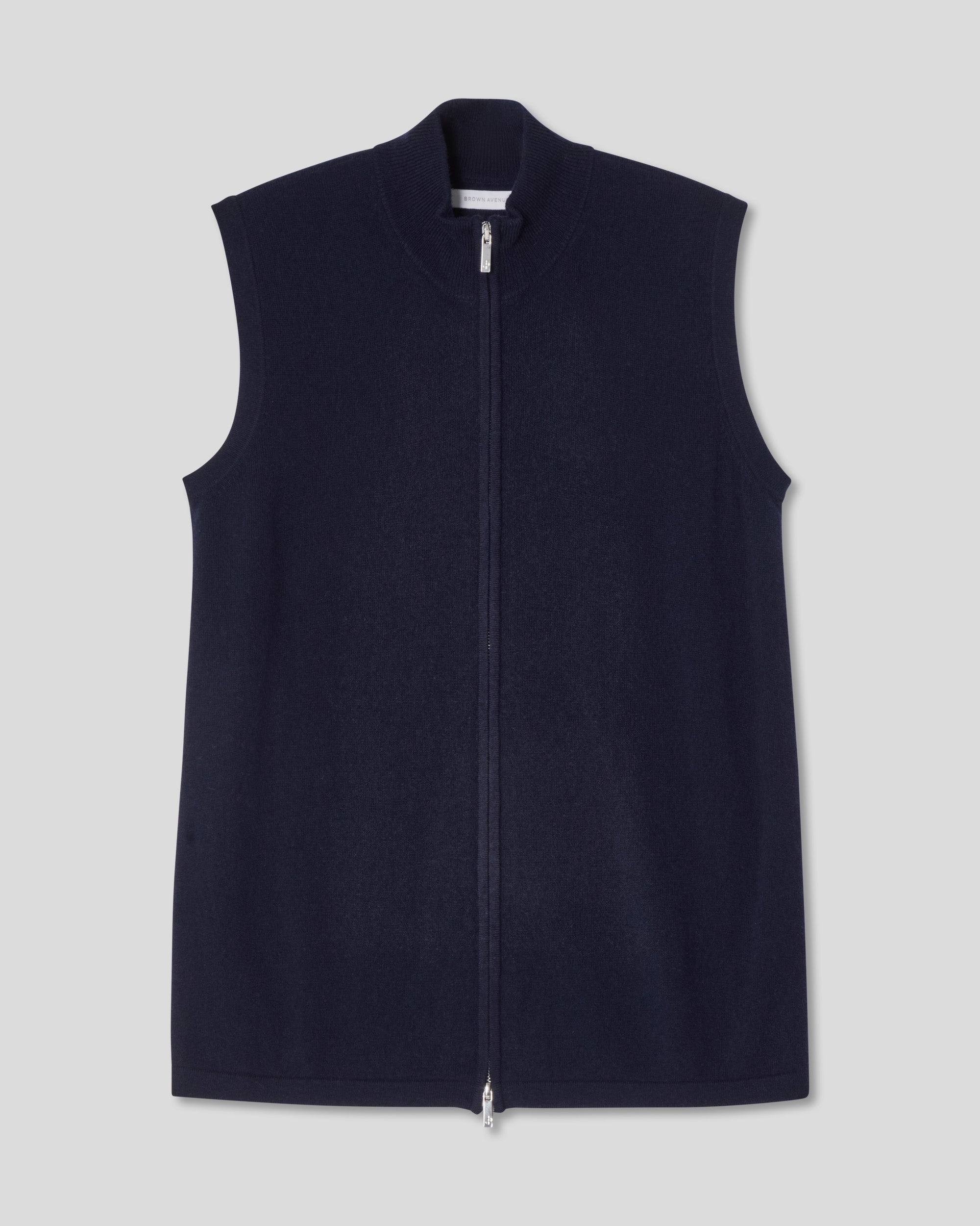 【LIDNM】CASHMERE HARD MILLED ZIP VEST CASHMERE HARD MILLED ZIP VEST LIDNM CASHMERE HARD MILLED ZIP VEST