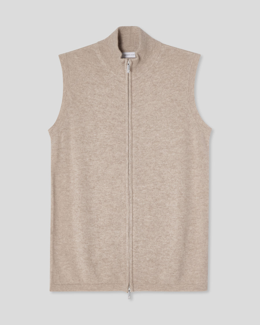 Cashmere Vest - Taupe