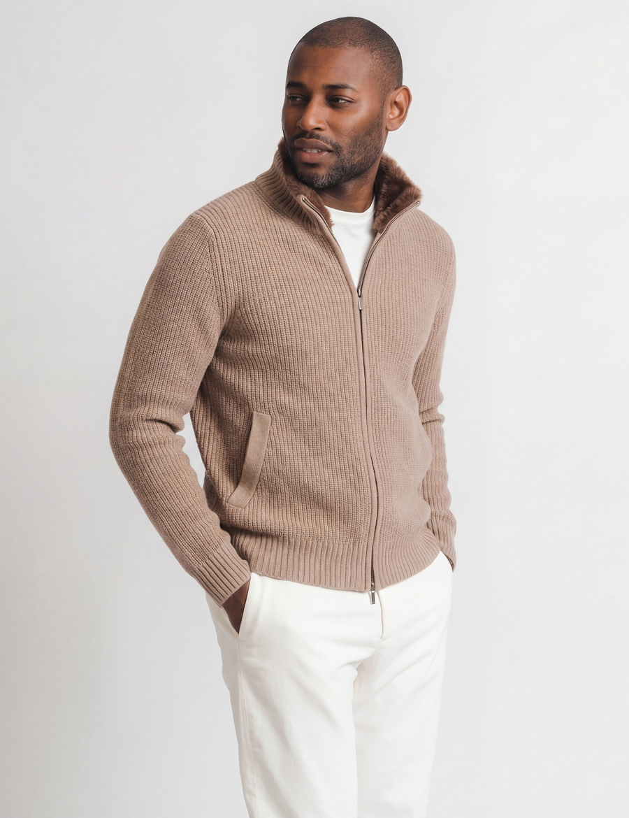 Megeve Cardigan - Taupe