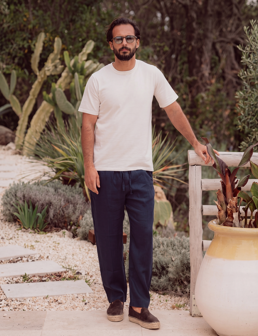 Linen Pants - Navy