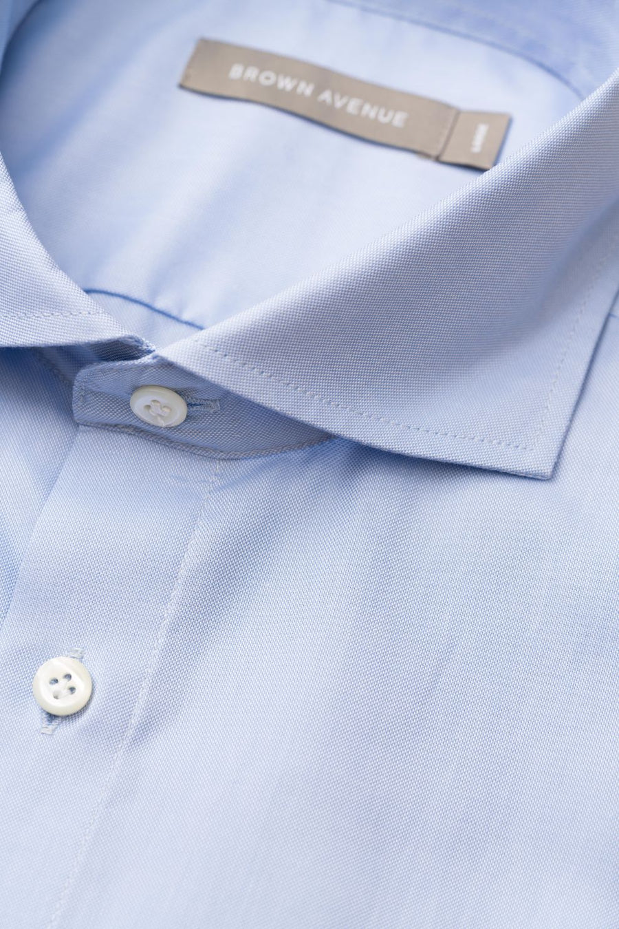 Cut Away Fine Oxford Shirt - Light Blue
