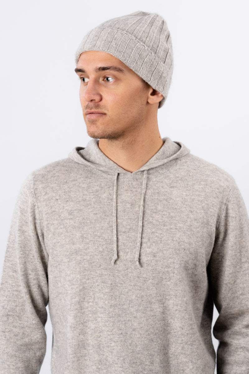 Cashmere Beanie - Silver Grey