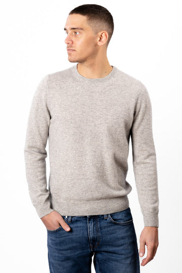 O-Neck Cashmere Sweater - Silver Grey