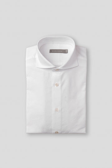 Cut Away Royal Oxford Shirt - White